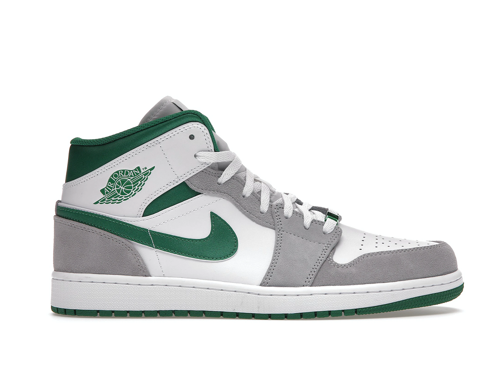 Nike Air Jordan 1 Mid Grey Pine Green Double Boxed