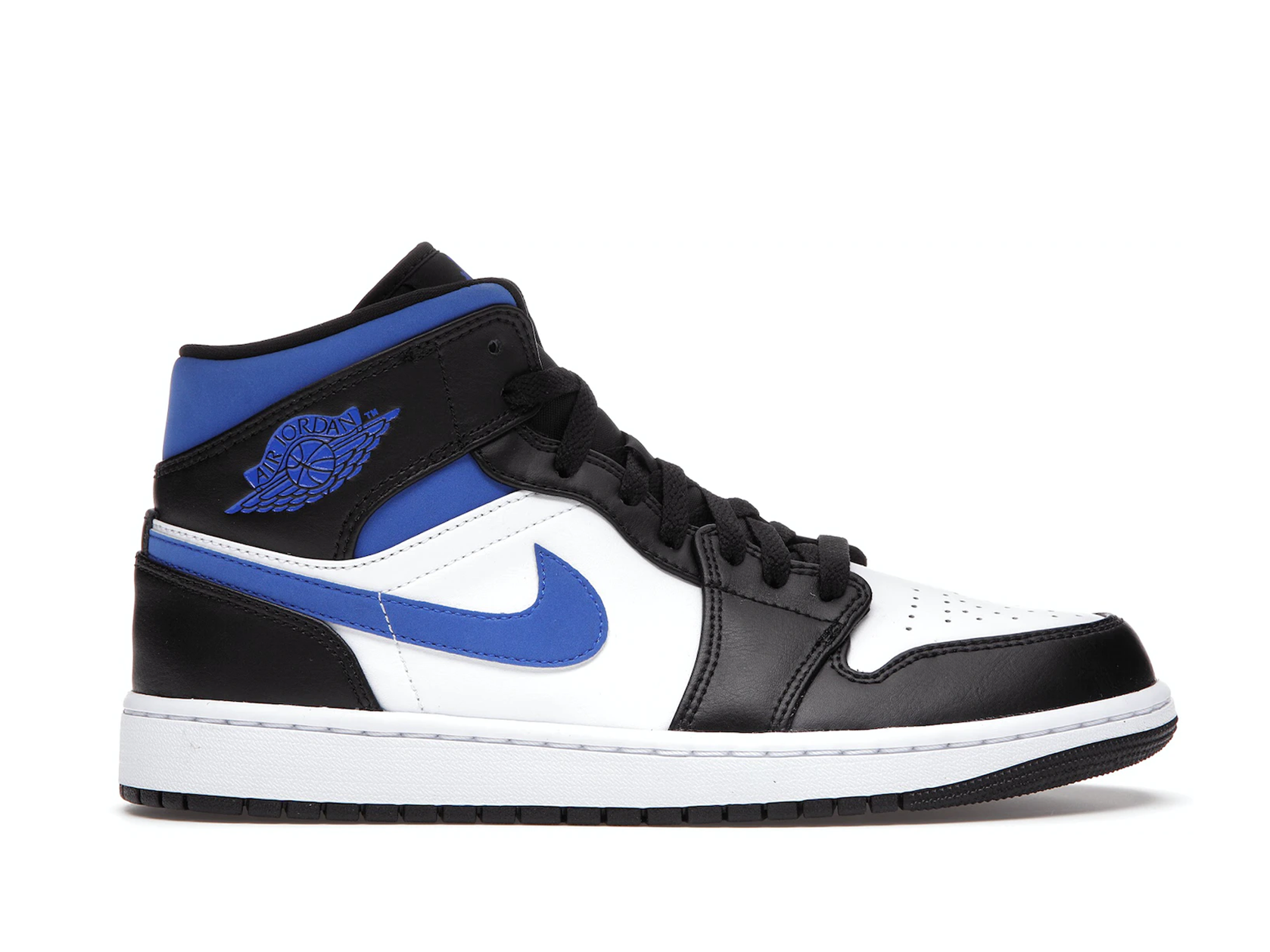 Nike Air Jordan 1 Mid White Black Royal Racer Blue Double Boxed