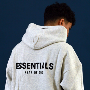 Fear of God ESSENTIALS - Concrete Pullover Hoodie, essentials hoodie 