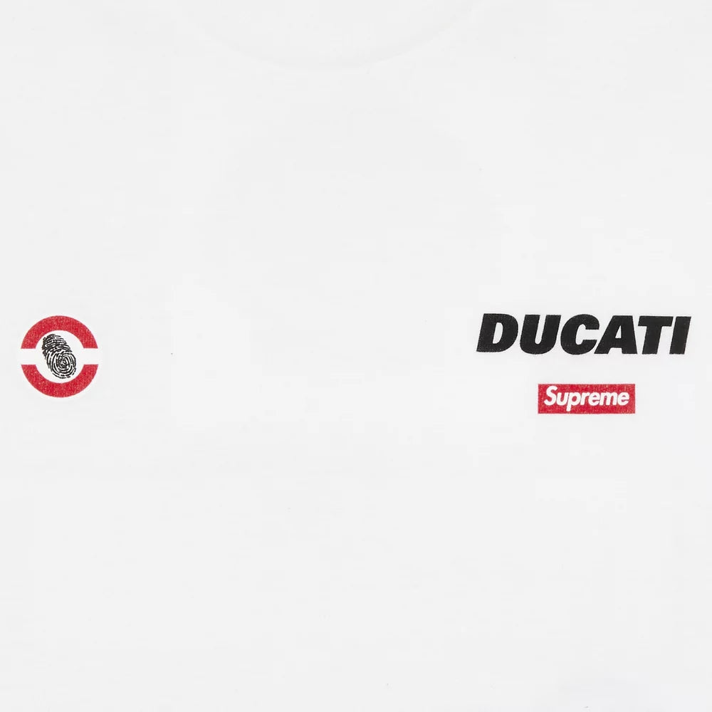 Supreme X Ducati Logo Tee White