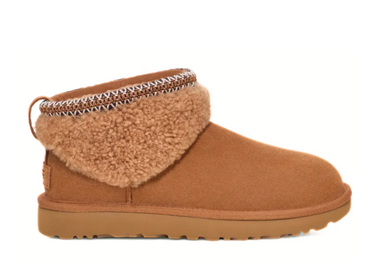 UGG Classic Ultra Mini Maxi Curly Boot Chestnut