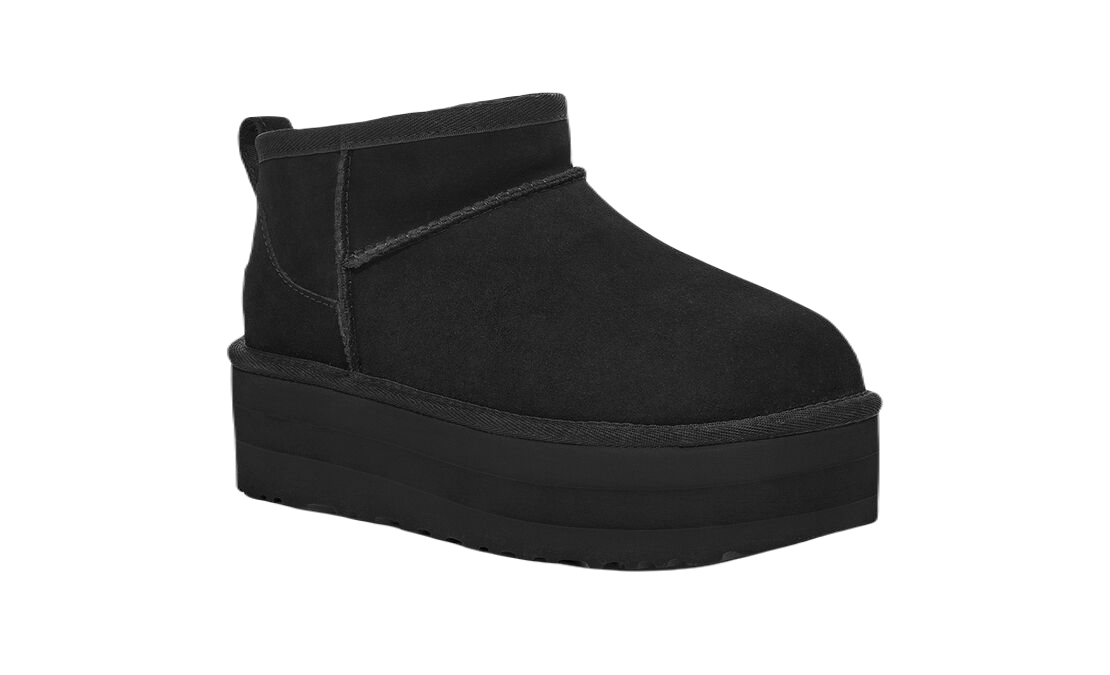 Double Boxed  269.99 UGG Classic Ultra Mini Platform Boot Black Double Boxed