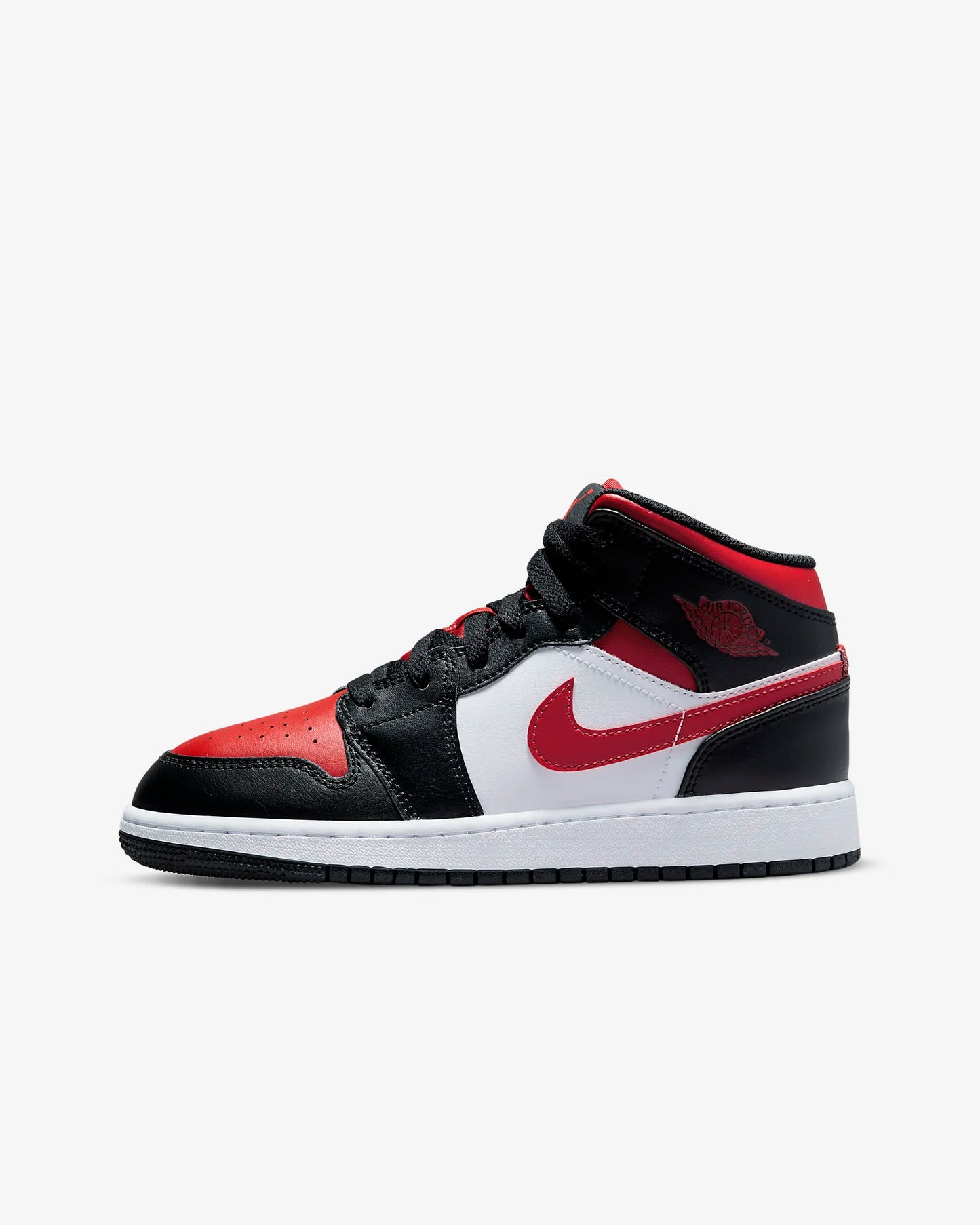 Jordan 1 bred toe box best sale