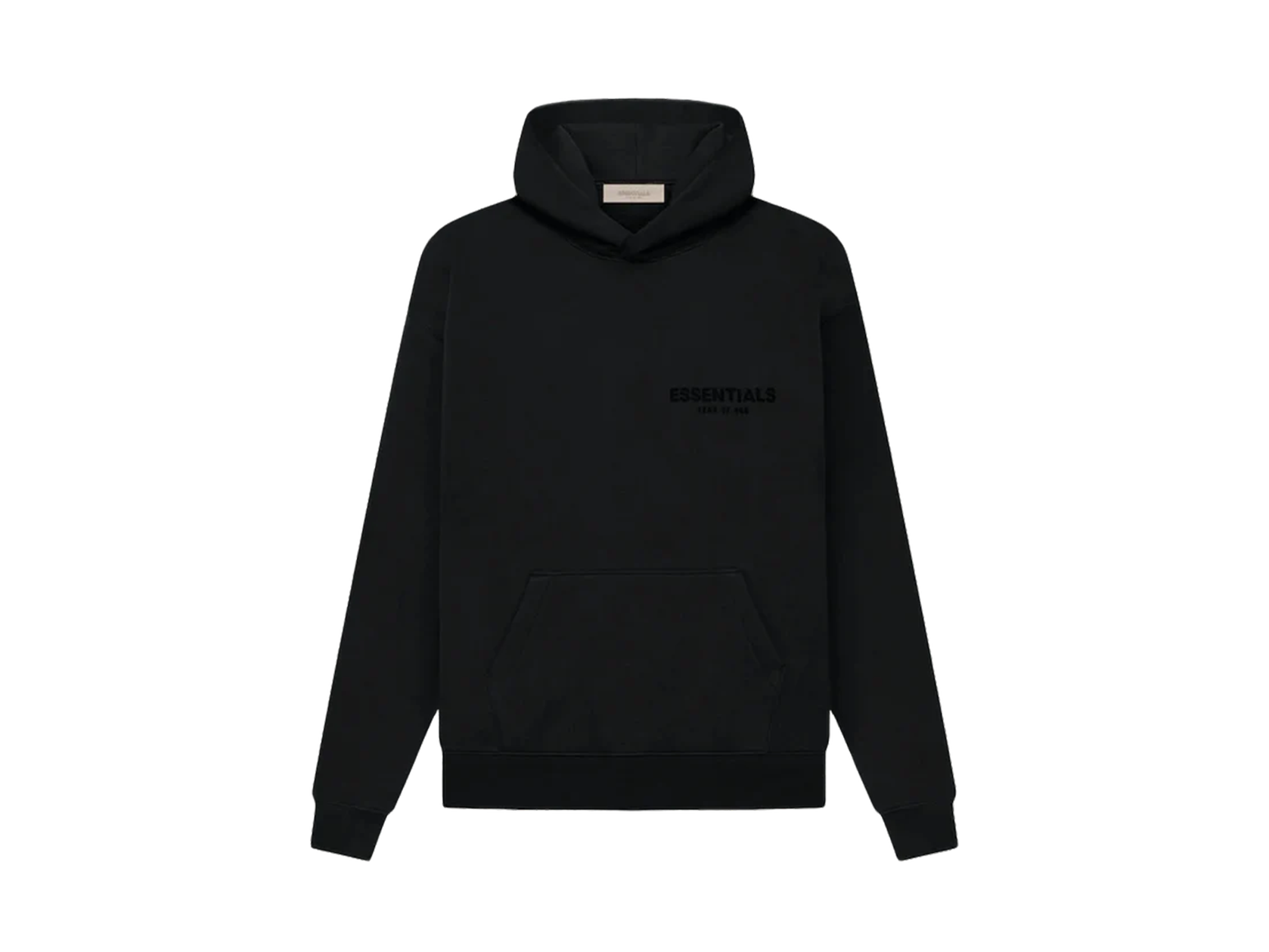 FEAR OF GOD ESSENTIALS HOODIE STRETCH LIMO BLACK SS22 Double Boxed