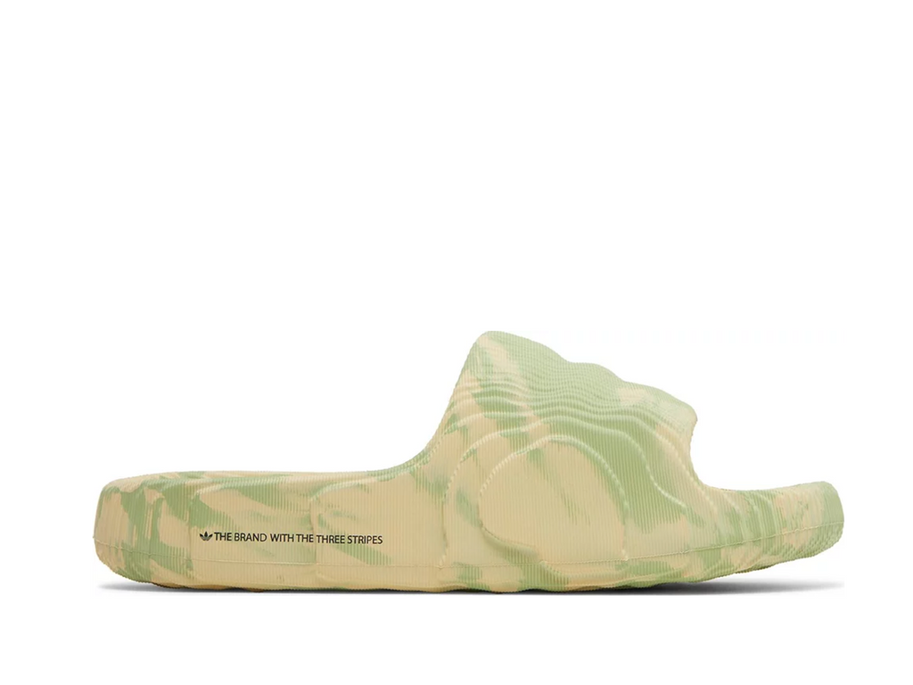 adidas Adilette 22 Slides Magic Lime Desert Sand – Double Boxed