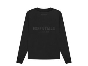 FEAR OF GOD ESSENTIALS SS21 LONG SLEEVE T-SHIRT BLACK