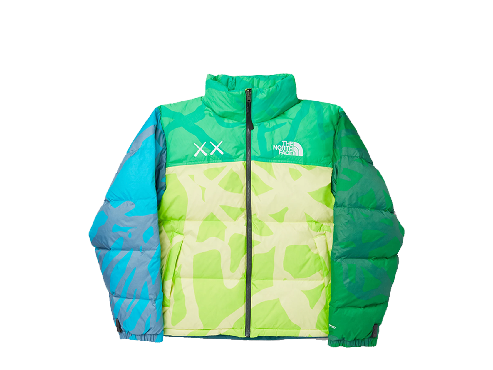 Double Boxed hoodie 474.99 KAWS x The North Face Retro 1996 Nupste Jacket Safety Green Double Boxed