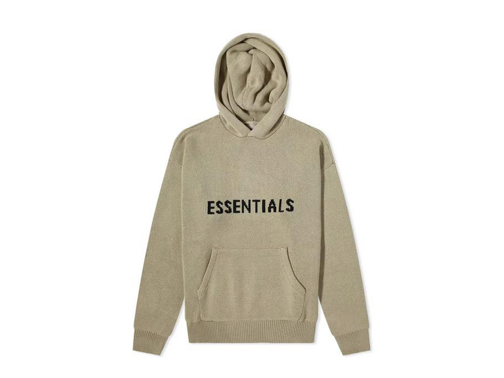 FEAR OF GOD ESSENTIALS SS21 PULLOVER KNIT HOODIE PISTACHIO – Double Boxed